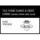 Marley Solvent Joint Tile Floor Flanged & Chrome Grate Combo (Square) 100DN - TFW100SC